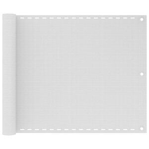 vidaXL Toldo para balc&oacute;n HDPE 75x400 cm blanco