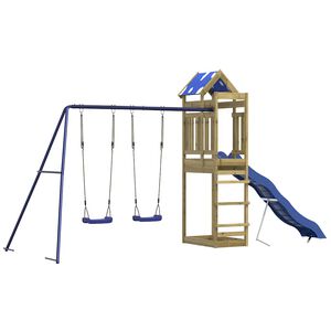 vidaXL Parque infantil de exterior madera de pino impregnada