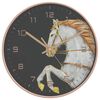 vidaXL Reloj de pared poliestireno y cristal dorado y blanco &Oslash;29,5 cm