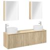 vidaXL Juego de Muebles de Ba&ntilde;o 5 uds. Roble Sonoma