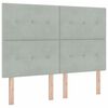vidaXL Cama tipo Box Spring Gris claro 140 x 190 cm Terciopelo
