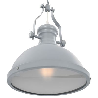 vidaXL Lámpara de techo redonda gris E27