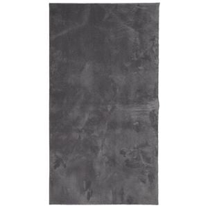 vidaXL Alfombra de pelo corto suave lavable HUARTE antracita 60x110 cm