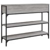vidaXL Mesa consola madera de ingeniería gris Sonoma 100x25x75 cm