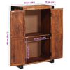 vidaXL Highboard con Puertas Marrón Madera Recuperada Sólida y Metal