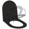 vidaXL Asiento de WC Negro 44 x 36,4 x 3,4 cm Duroplast
