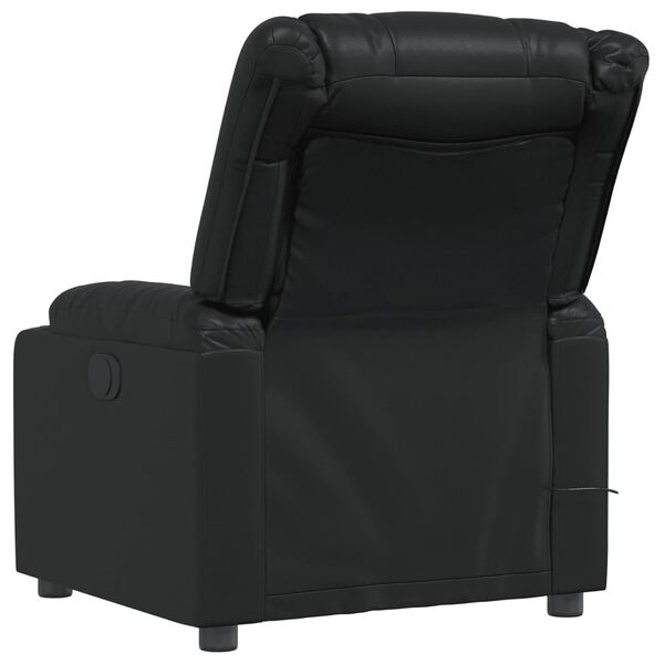 vidaXL Sill&oacute;n de masaje reclinable cuero sint&eacute;tico negro