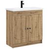 vidaXL Juego de muebles de ba&ntilde;o Roble artisan 56 x 37,5 x 81 cm