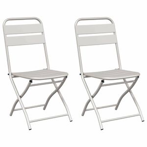 vidaXL Silla de jard&iacute;n plegable 2 uds. Beige