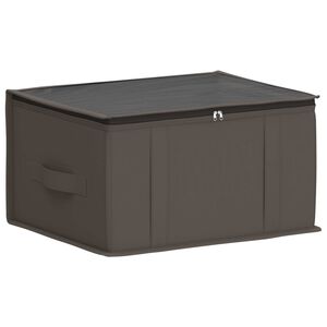vidaXL Caja de almacenamiento con ventana superior transparente Gris