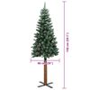 vidaXL &Aacute;rbol de Navidad Delgado con 150 LED con soporte Verde 150 cm