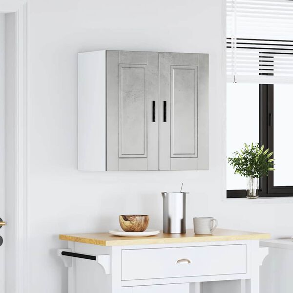 vidaXL Armario de pared cocina Porto madera ingenier&iacute;a gris hormig&oacute;n