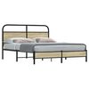 vidaXL Estructura de cama sin colch&oacute;n 160x200 cm madera roble Sonoma
