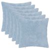 vidaXL Funda de almohada 6 uds. HEERLEN Azul Claro 30 x 30 cm