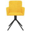vidaXL Sillas de comedor giratorias 2 uds terciopelo amarillo