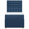 vidaXL Cama box spring con colch&oacute;n tela azul 80x200 cm