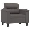 vidaXL Sill&oacute;n cuero sint&eacute;tico gris 60 cm