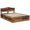 vidaXL Estructura de cama con cabecera Madera vieja 150 x 200 cm