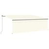 vidaXL Toldo manual retr&aacute;ctil con persiana y LED crema 4x3 m