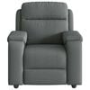 vidaXL Sill&oacute;n de masaje reclinable de tela gris oscuro