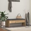 vidaXL Banco de entrada con coj&iacute;n Roble artesanal 103 x 38 x 40 cm