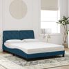 vidaXL Estructura de cama sin colch&oacute;n terciopelo azul 140x190 cm