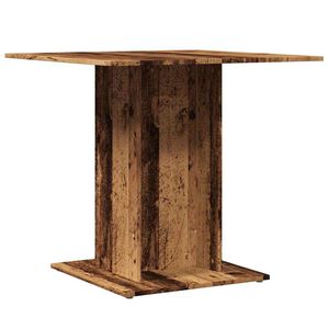 vidaXL Mesa de comedor madera de ingeniería envejecida 80x80x75 cm