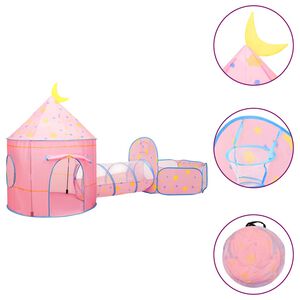 vidaXL Tienda de juegos para ni&ntilde;os rosa 301x120x128 cm