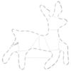 vidaXL Figura de reno de Navidad con 72 LED blanco c&aacute;lido 57x55x4,5 cm