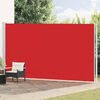 vidaXL Toldo lateral retr&aacute;ctil para patio rojo 220x600 cm