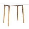 vidaXL Dining Table Natural Solid Wood Rubber