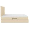 vidaXL Cama con almacenamiento y colch&oacute;n Crema 180 x 200 cm Poli&eacute;ster