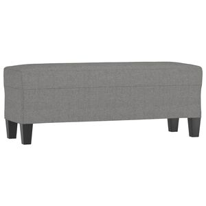 vidaXL Banco de tela gris oscuro 100x35x41 cm