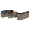 vidaXL Conjunto de sof&aacute; de jard&iacute;n 11 uds. 10-N&uacute;mero de plazas Gris