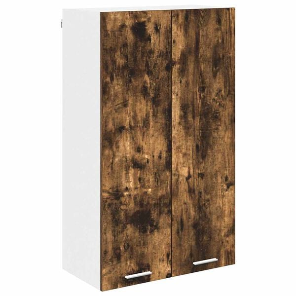 vidaXL Mueble colgante con puerta Roble ahumado 60 x 31 x 100 cm