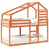 vidaXL Cama con techo madera maciza pino marr&oacute;n 80x200 cm