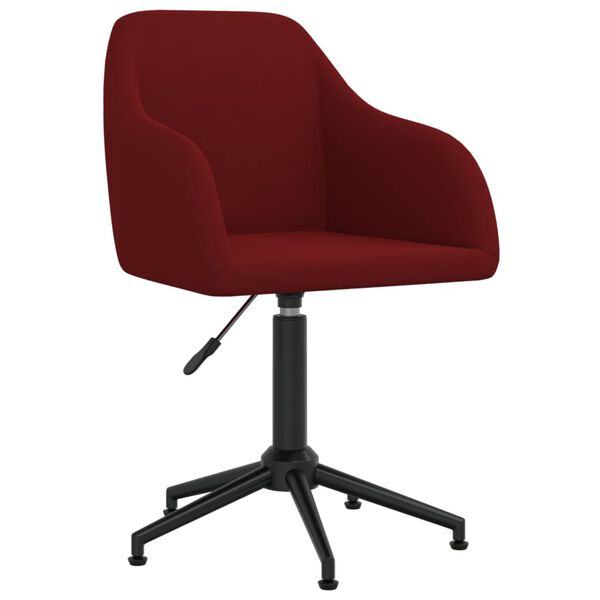 vidaXL Sillas de comedor giratorias 4 unidades terciopelo rojo tinto