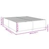vidaXL Cama sin colch&oacute;n tela color crema 200x200 cm