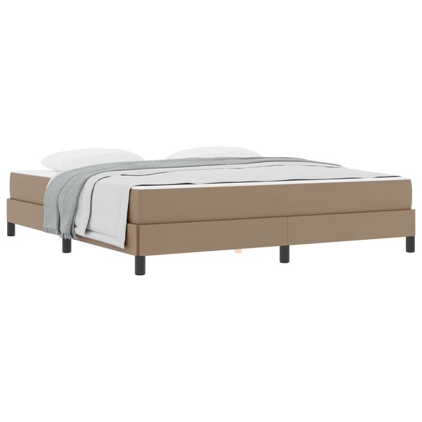 vidaXL Estructura de cama con colch&oacute;n Capuchino 180 x 200 cm tela