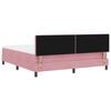 vidaXL Cama tipo Box Spring con colch&oacute;n Rosa 180 x 200 cm Terciopelo