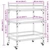 vidaXL Carrito de cocina madera ingenier&iacute;a roble ahumado 65x40x86,5 cm