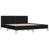vidaXL Estructura de cama madera de ingenier&iacute;a y metal negro 200x200cm