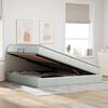 vidaXL Cama con almacenamiento y colchón Gris Claro 200 x 200 cm