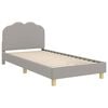 vidaXL Cama para ni&ntilde;os con cabecero Gris Claro 90 x 200 cm