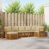 vidaXL Conjunto de Sof&aacute; Seccional con coj&iacute;n 7 pcs Natural y Beige