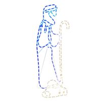 vidaXL Figuras de Navidad de pastor y cordero con 168 LED 102,5x35 cm