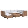 vidaXL 9 uds. Conjunto de Lounge de Rat&aacute;n con Cojines GENDT Natural