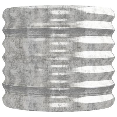 vidaXL Jardinera de acero recubrimiento en polvo plateado 224x40x36 cm