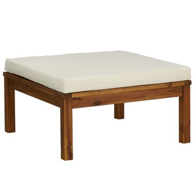 vidaXL Set da giardino 6 pezzi con cuscini in legno crema, acacia