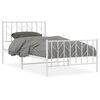 vidaXL Estructura cama sin colch&oacute;n con estribo metal blanco 100x190 cm